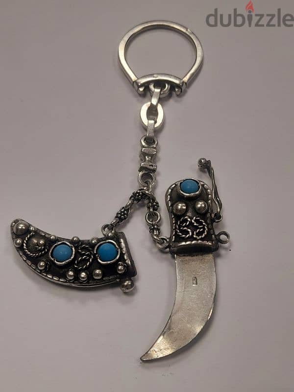 Gemstone Silver pendant سلسلة فضة إيطالى طلاء بلاتين بدلاية زركون أزرق 11