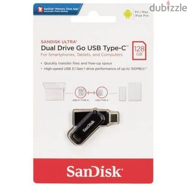 فلاشات سانديسك 64 جيجا بمخرجين Sandisk Flash Memory 0