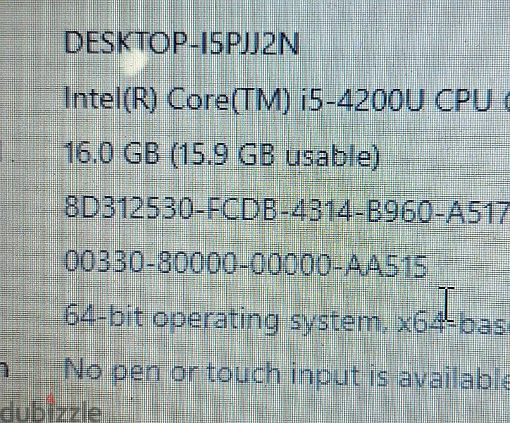 dell inspiron 5537 core i5 - 16GB ram - 500 GB SSD لاب ديل 5