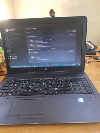 لاب hp zbook g3  بكارت خارجى 2 جيجا وهارد 512 sd m2 من اسرع الهاردات