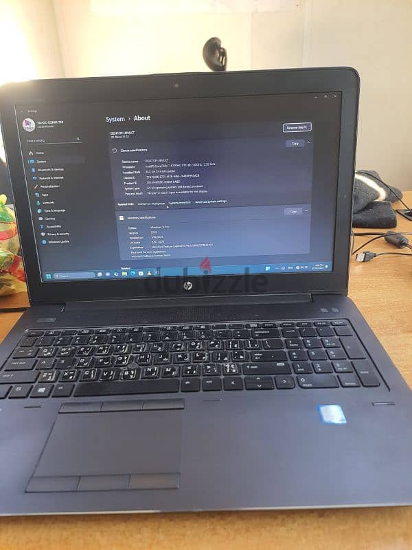 لاب hp zbook g3  بكارت خارجى 2 جيجا وهارد 512 sd m2 من اسرع الهاردات 0