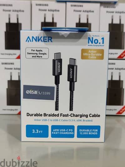 كابل انكر اصلى بضمان 18 شهر USB-C