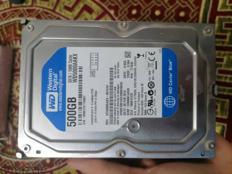 Hard Disk 500GB western digital 1