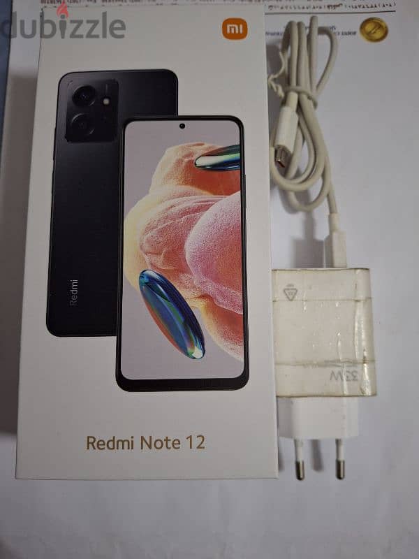 كسر زيرو -موبايل ريدمي نوت 12- 8 جيجا رام 256 ذاكره.  Redmi note 12 7