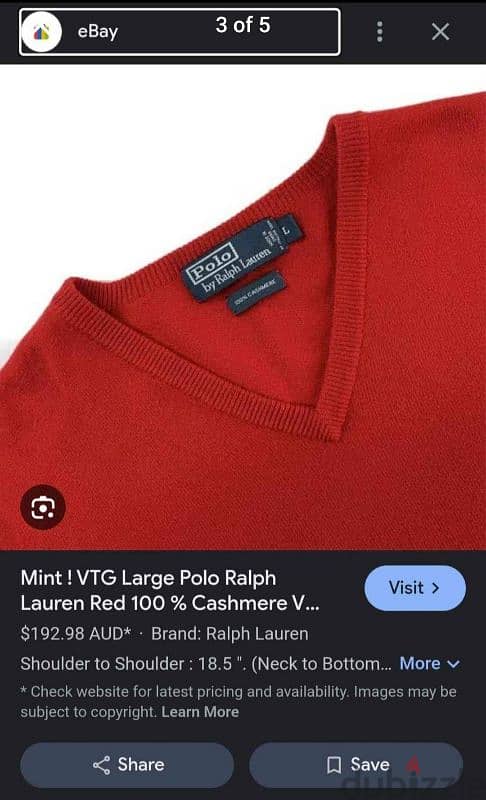 Polo Ralph Lauren slim fit  بولو رالف لورين أصلي جديد صوف كشمير 2