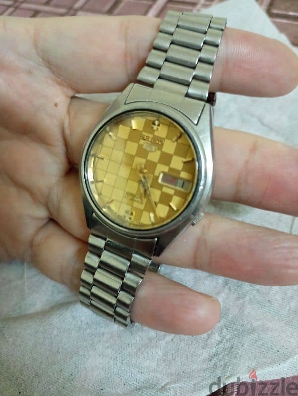 ساعه seiko5 اتوماتيك ياباني اصلي حاله ممتازة ،، بدون فصال 1