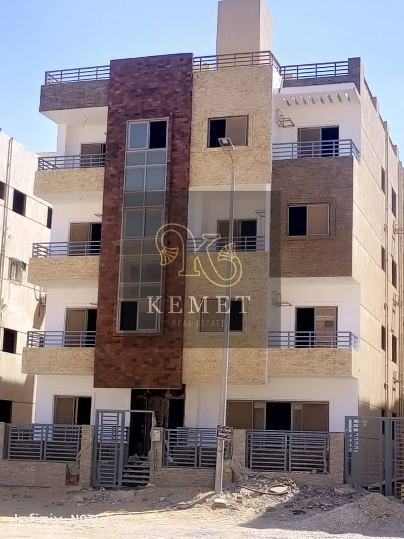 Apartment for sale, 190 meters, ready to move, with meters, open view, semi-finished, recurring floor, with down payment and facilities, in Al-Andalus 0