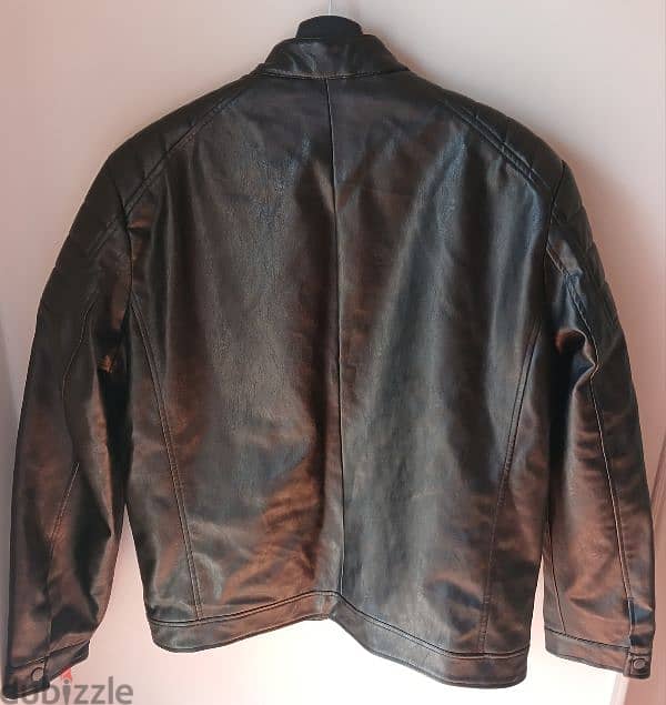 DKNY Men's Leather Jacket Original Size Medium with ticket 4