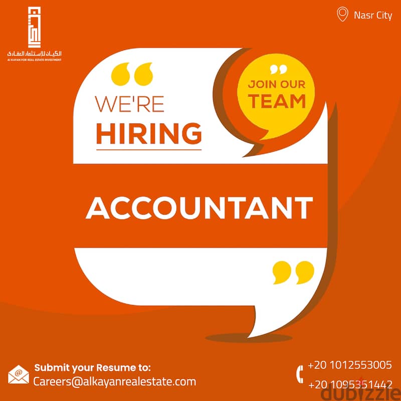 A newly graduated accountant is required to work in a company in Nasr 0