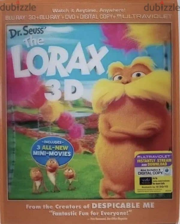 The lorax movie 3D BLU-RAY animation 0