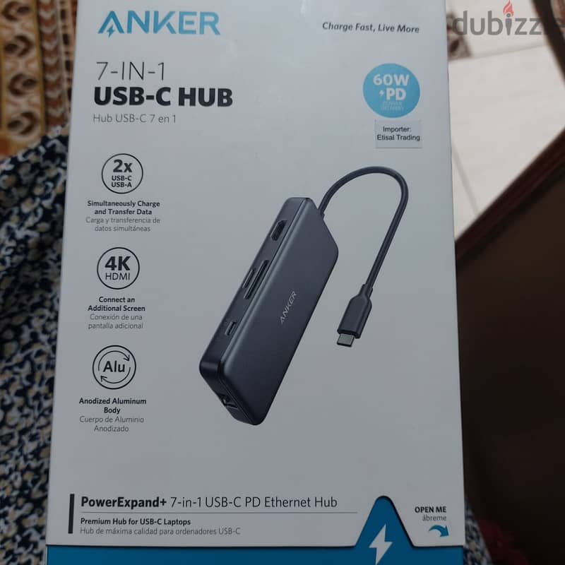 Anker USB C Hub, PowerExpand+ 7-in-1 USB C 0