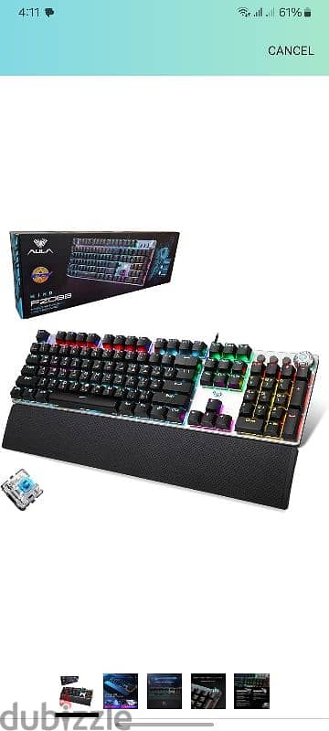 keyboard mechanical Aula f2088 , blue switch , RGB