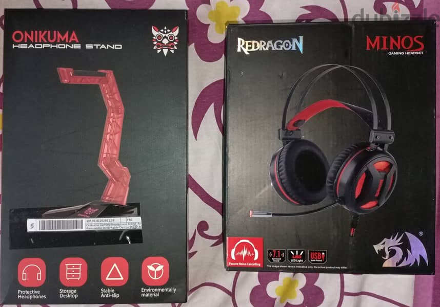 Redragon MINOS H210 7.1 GAMING HEADSET + ONIKUMA STAND 7