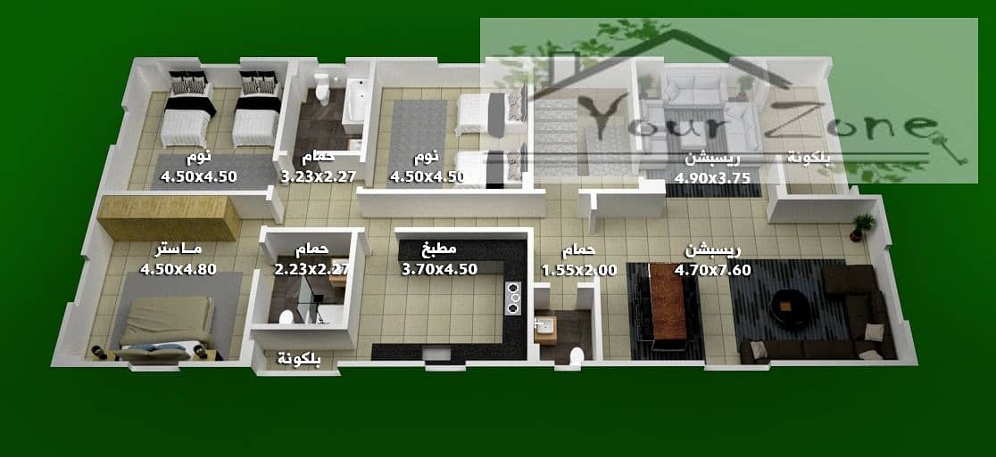 Apartment for sale in Sheikh Zayed 250 meters in the third district 0