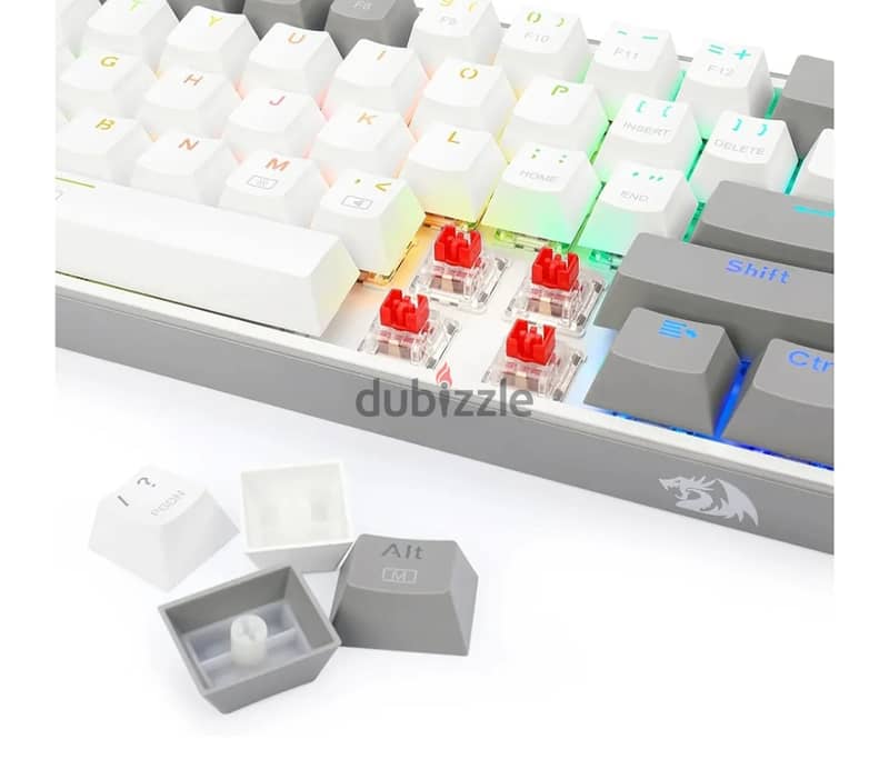 REDRAGON K617 Fizz RGB White-Grey Mechanical Tournament Keyboard 60% T 2