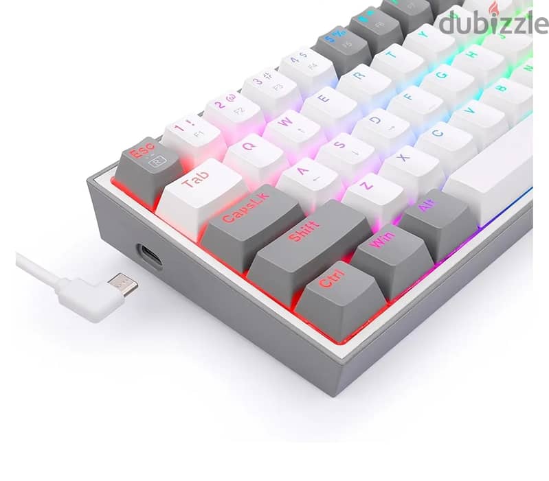 REDRAGON K617 Fizz RGB White-Grey Mechanical Tournament Keyboard 60% T 3