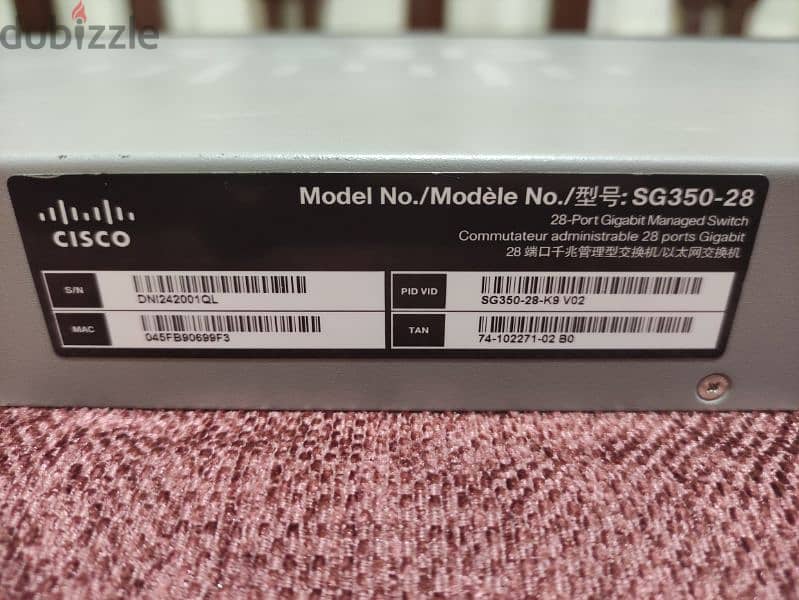 Cisco SG350-28 Port Gigabit Managed Switch 3