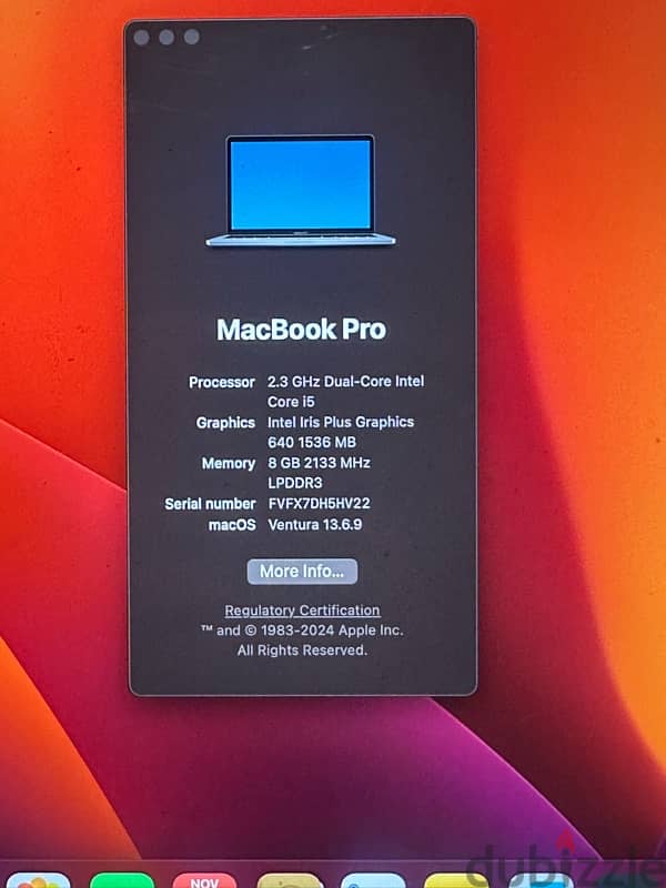 Macbook pro 13 inch, 2017 2