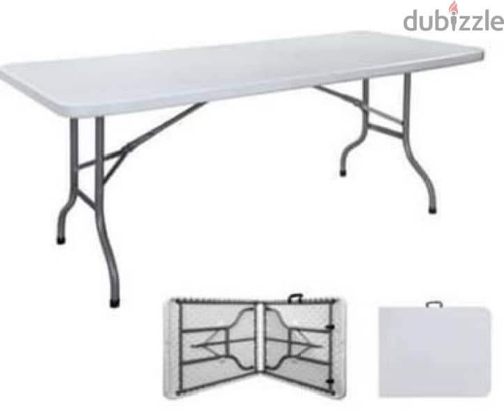 ‎ترابيزه قابله للطي منتج أسباني | Folding Table (183 cm x 76 cm) 0