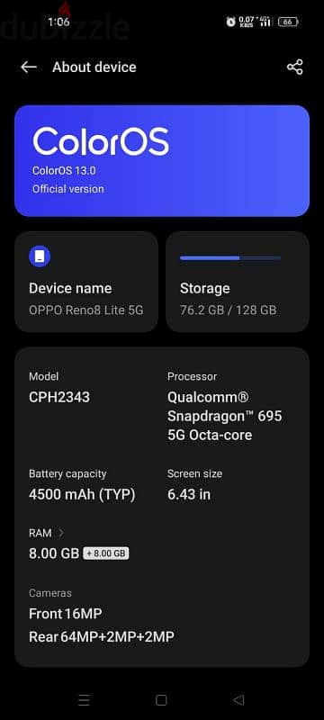 oppo phone Reno 8.5G 2