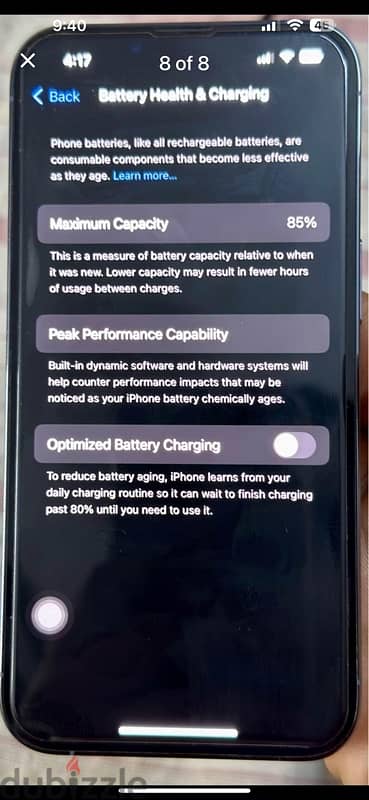 iPhone 13 Pro 265 gb battery 84% 6