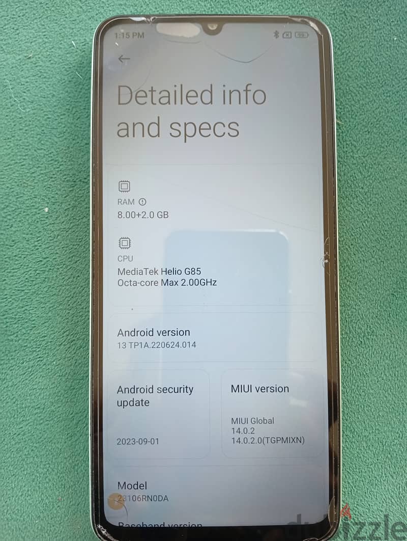 تليفون طلقة Redmi 13 نوت 256جيجا Ram8 4