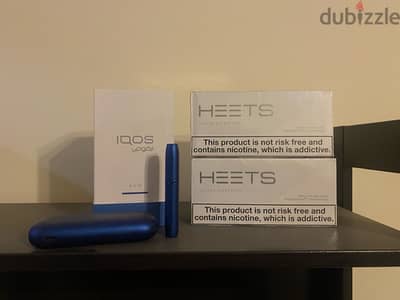 Iqos Duo Blue + 2x Imported Silver Heets Selection Packs