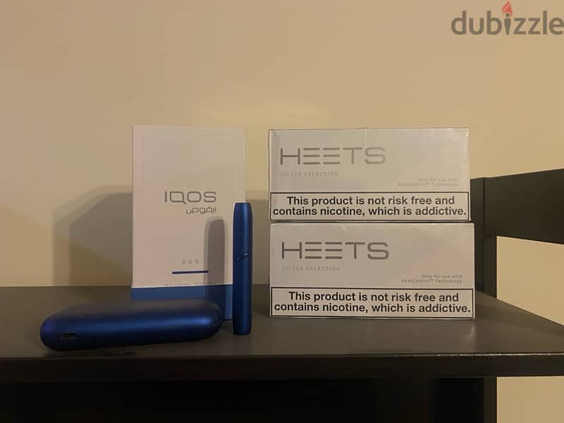 Iqos Duo Blue + 2x Imported Silver Heets Selection Packs 0