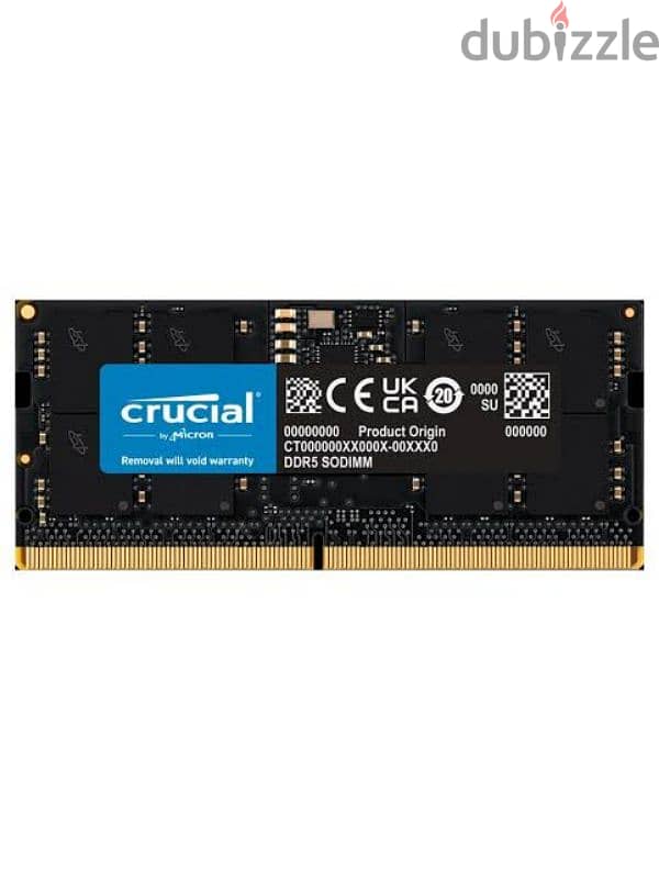 Ram Crucial 16G / 4800 HGHz for laptop + الضمان 0