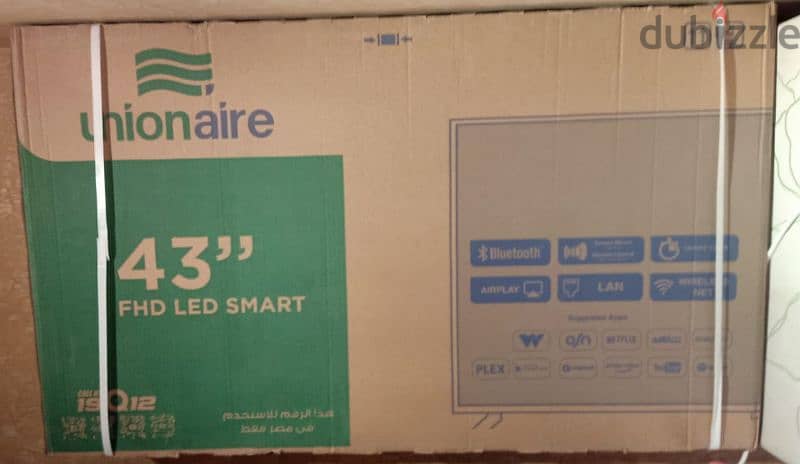 تلفزيون سمارت يونيون اير 43 بوصة LED، بدقة FHD - موديل M43UW680 0