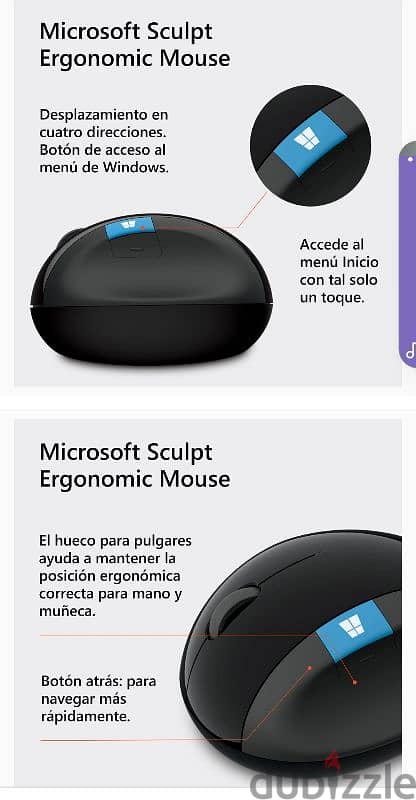 Microsoft L6V-00004 Wireless Sculpt Ergonomic Mouse 2