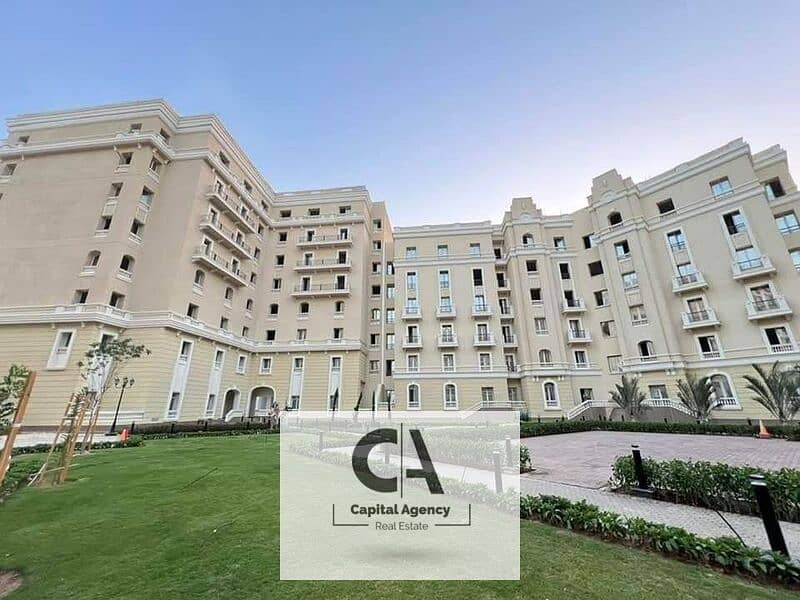 شقه للبيع بمقدم 5%  مع تشطيب كامل مبني علي الطراز الفرنسي | استلام فوري | 5% مقدم * Garden city * 0