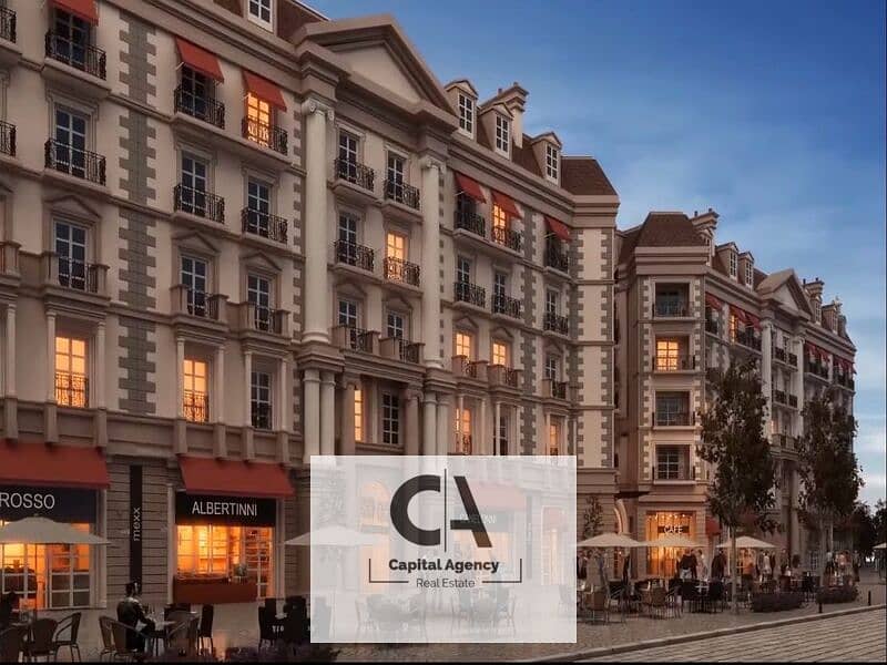 شقه للبيع بمقدم 5% مع تشطيب كامل مبني علي الطراز الفرنسي | استلام فوري | 5% مقدم * Garden city * 0