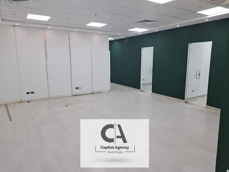 Clinic100m 2 Rooms Fully Finished with Ac's for rent at north teseen street- New Cairo 0