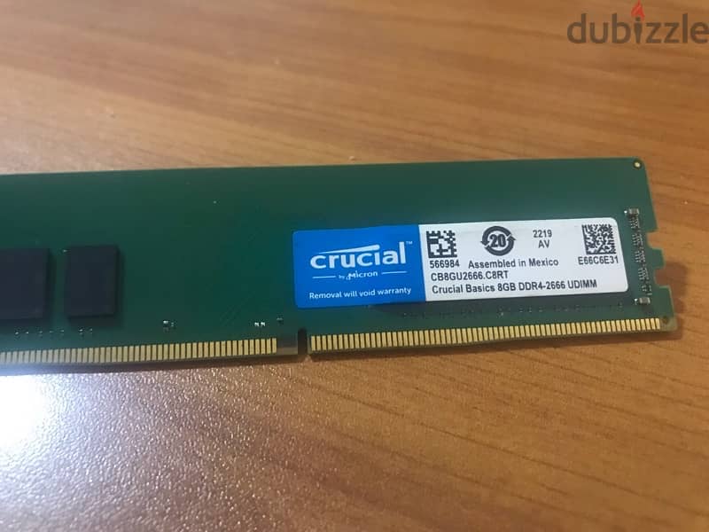 Ram crucial ddr4 8 Gb 0