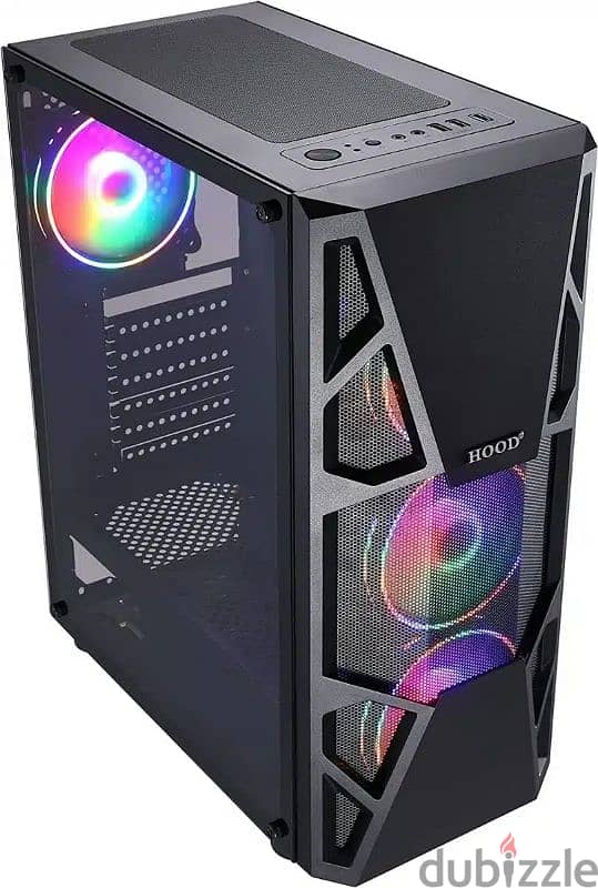 case hood c303 h و معاها 4مراوح Rgbبارخص سعر ممكن تشوفة و بكرتونتها 1