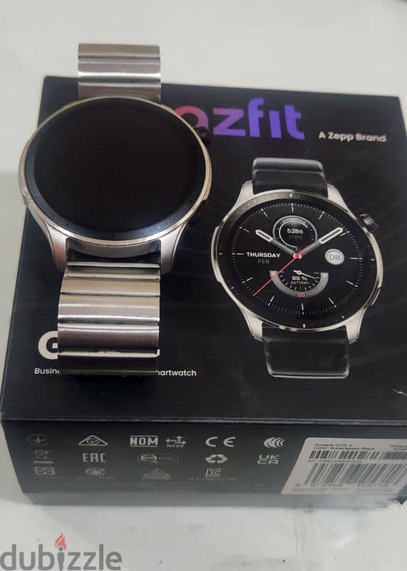 Amazfit Gtr 4 with full package and extra metal strap 0