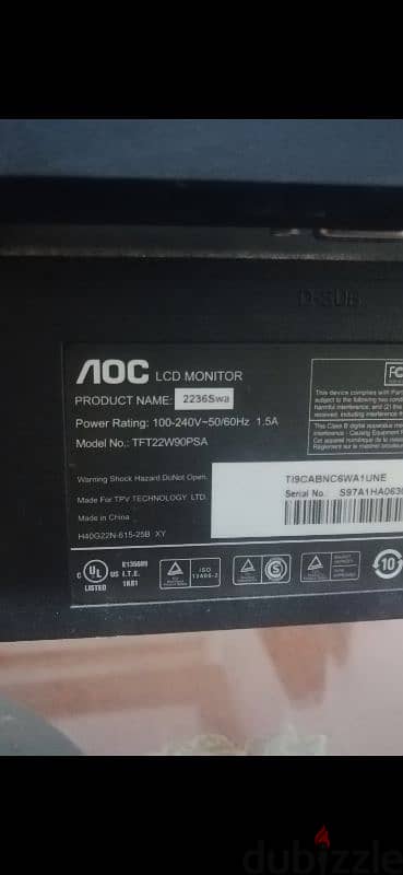 AOC 2236Swa monitor 3