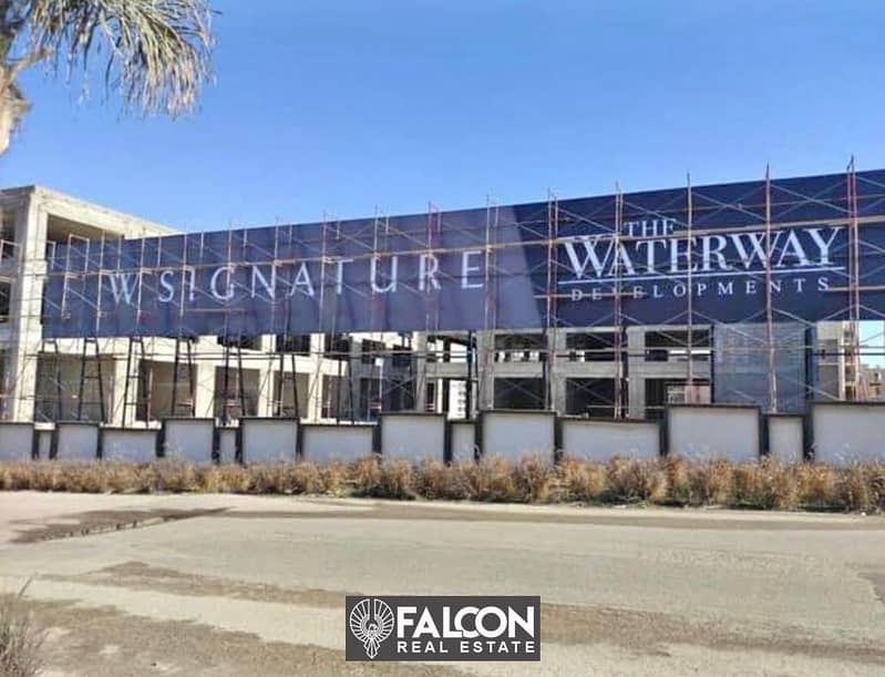 Commercial shop for sale from Waterway on 90th Street and Mohamed Naguib Axis in the heart of the Fifth Settlement 0