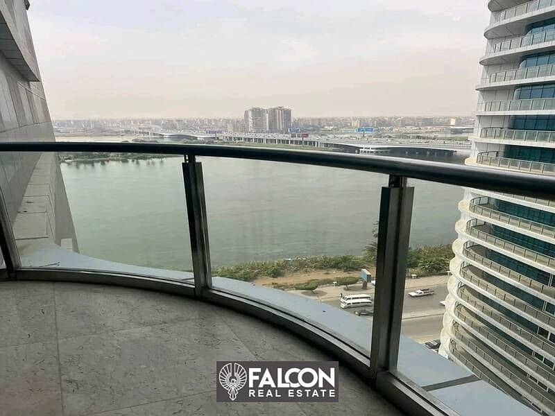 Apartment with a fantastic view of the Nile, immediate delivery, fully finished with furniture and appliances, next to Hilton Maadi 0