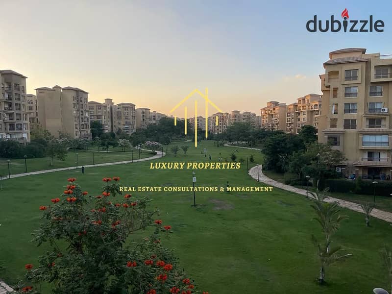 best residential unit for sale in Madinaty - B1, the largest group (14) with green areas an ideal view a mega garden and all 0