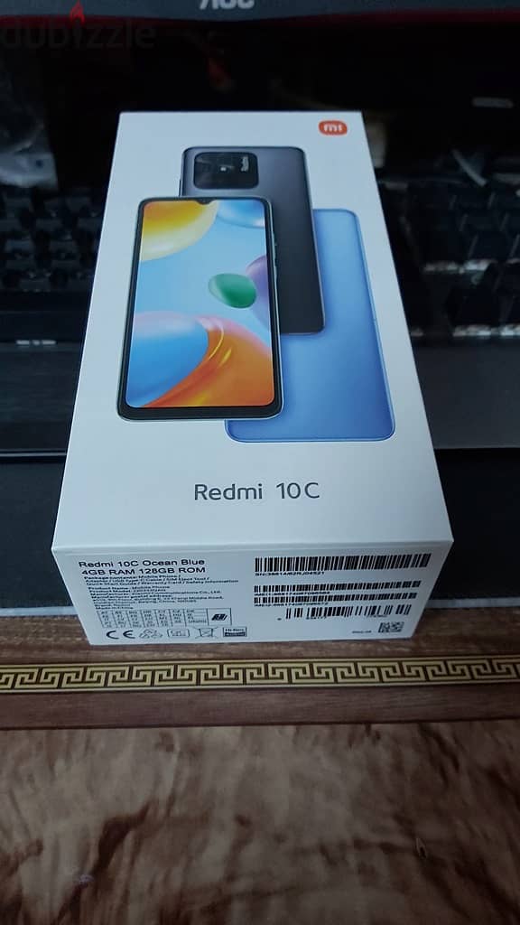 للبيع موبايل Redmi 10C مساحة 128 جيجا ورام 4 + 3 =7 جيجا 0