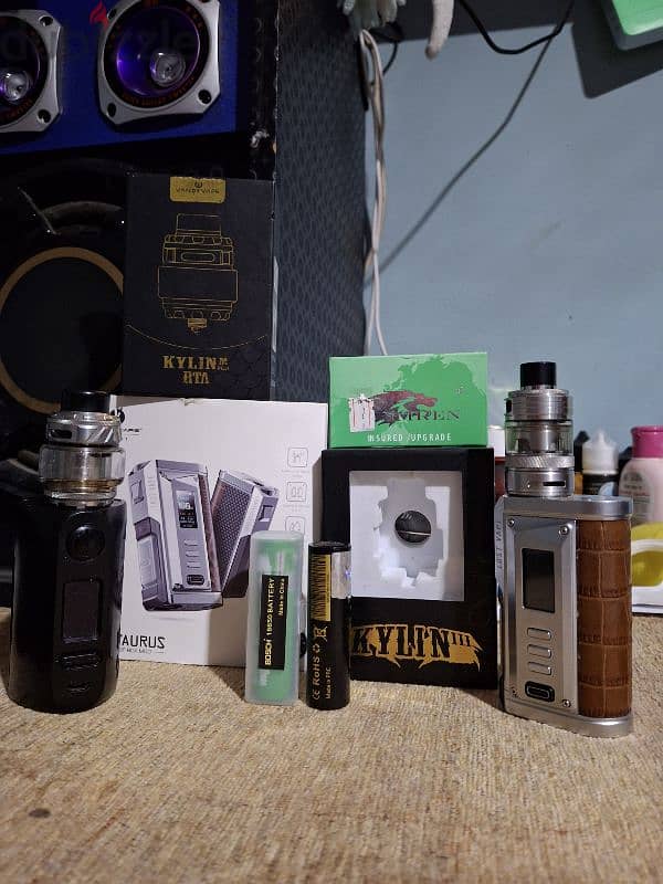 فيب بوبه+فيب lost vape+تلاته تانك واحد kylin 3واحدkylin m proواحدtppx 2