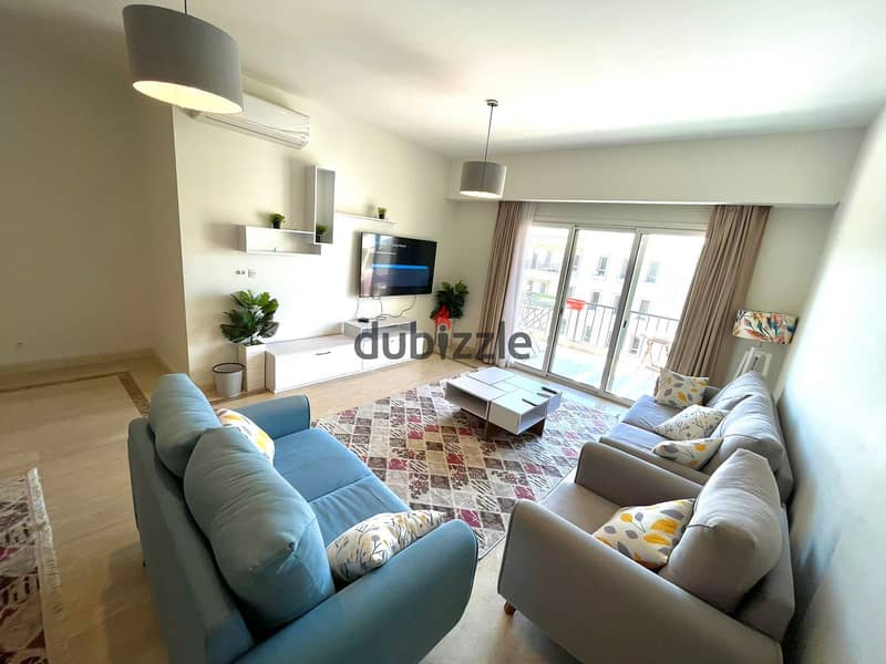 Apartment for rent 3 bedrooms fully furnished modern finishing, in Mivida Compound - Emaar 0