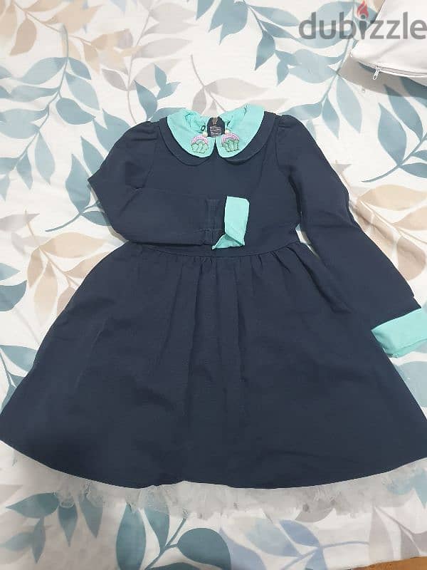 6-7 dress dark blue 7