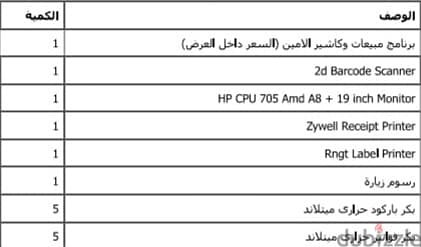 سيستم و نظام مبيعات و كاشير كامل شركة الأمين جديد بالكارتونة لم يستخدم 2