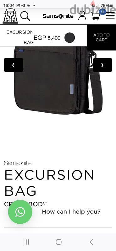 cross bag Samsonite usa كروس باج سامسونيت اصلي  ممتازه شنطه 2