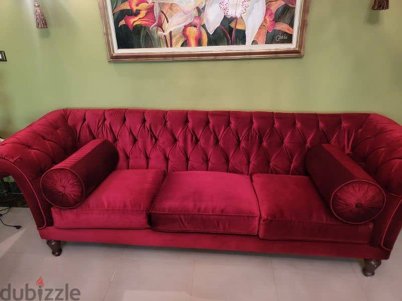 used like new, sofa, 2 chairs, table 0