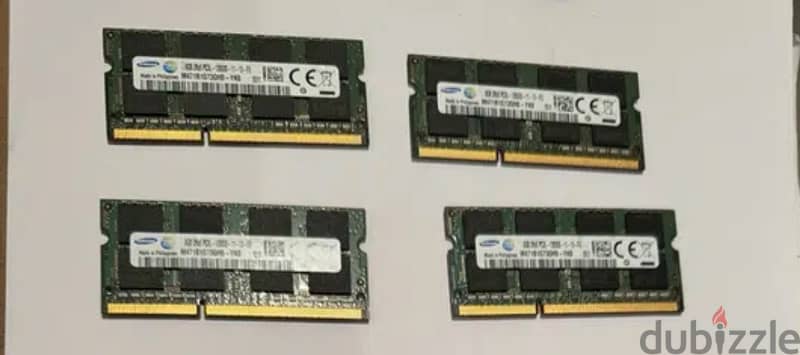 (4) Ram 8GB DDR3 Samsung ٤ رامات ٨ جيجا 0