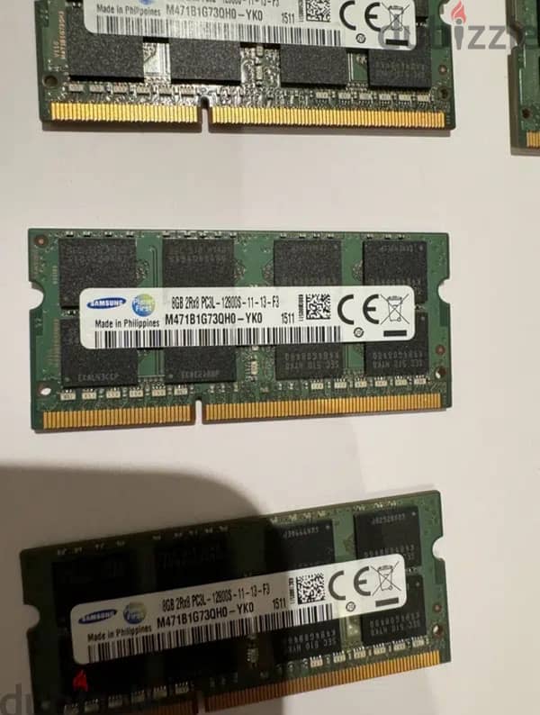 (4) Ram 8GB DDR3 Samsung ٤ رامات ٨ جيجا 1